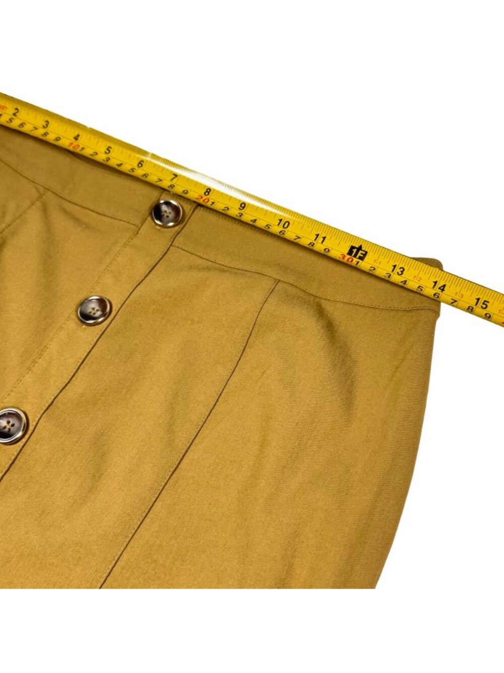 WHBM Button Front Pencil Skirt Sz 6 Knee Length Stretch Preppy Classic - Picture 6 of 12